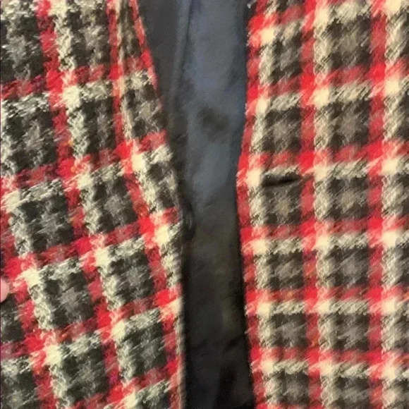 Vintage Old Navy Plaid Fall Long Coat with Belt, Fully Lined, 2 Deep Pockets - Picture 12 of 15